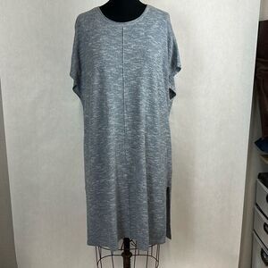 J. Jill PureJill Easy Sweater Tunic Pullover Knee Length Dress Sz Large Textured